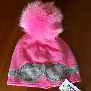 Hot Pink Goggles Pom-Pom Hat